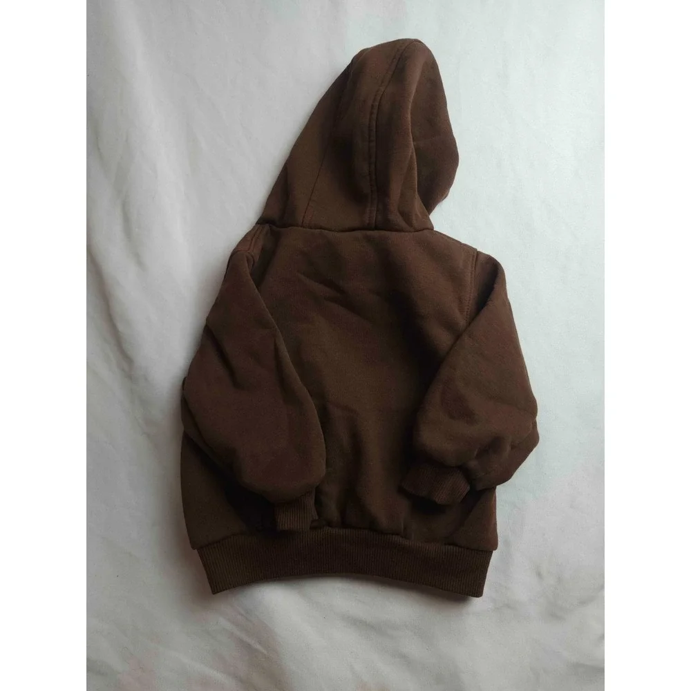 Nike Pullover Hoodie Unisex Baby Size 18M Brown Fleece Streetwear Urban Normcore
